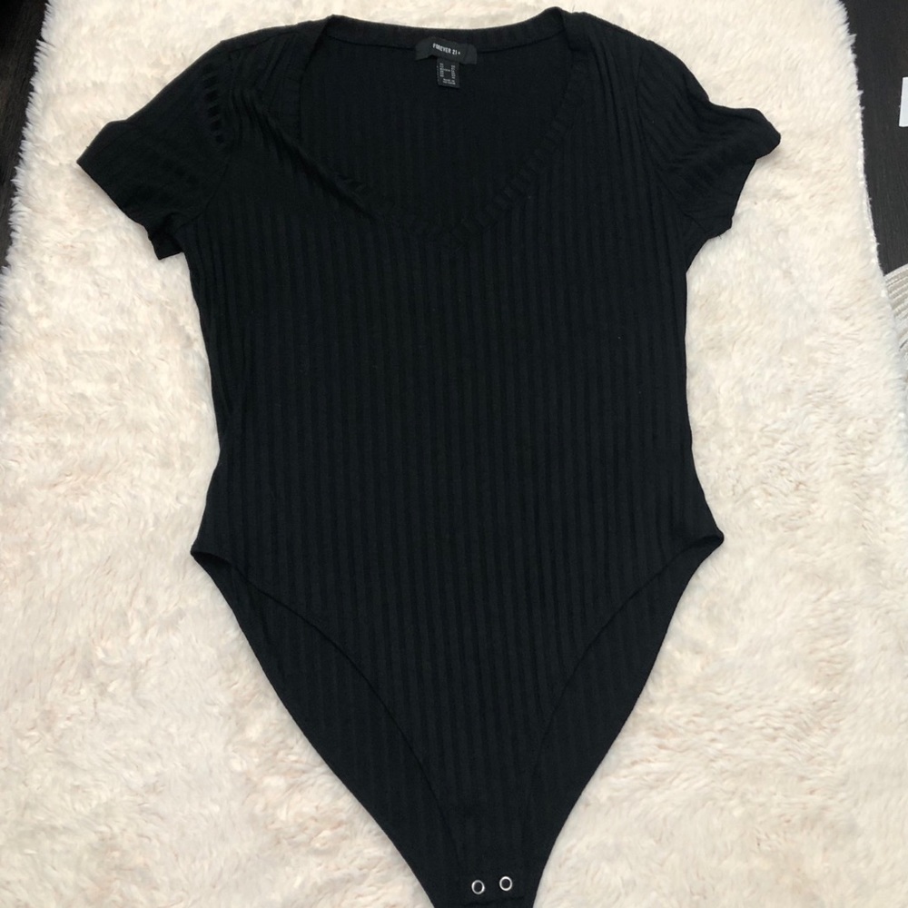 Black shirt body suit